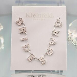 Kleinfeld Necklace 'Bride Squad' Gold Tone CZ Bridal Party Bachelorette gift NWT